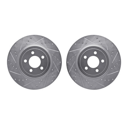 Rotors-Drilled And Slotted-SilverZinc Coated, 7002-39004